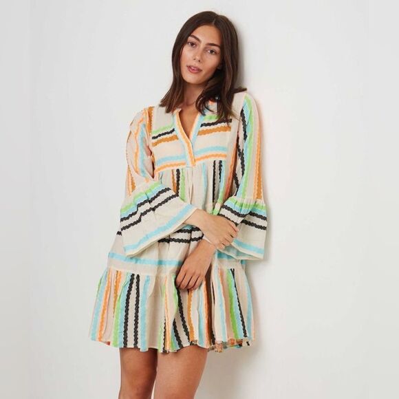 Anthropologie Devotion Twins Embroidered Ella Tunic Dress/ size M - Picture 5 of 11